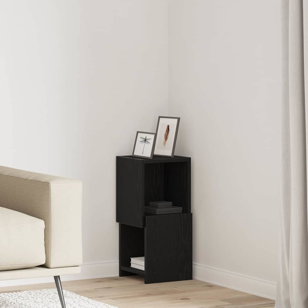 vidaXL Szafka narożna Czarny Dąb 25,5x25x55cm Materiał drewnopochodny