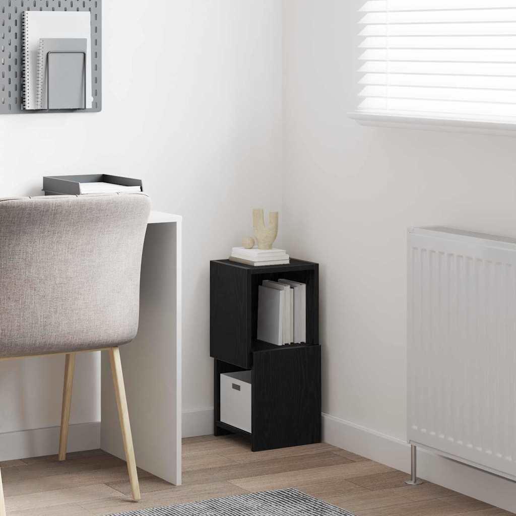 vidaXL Szafka narożna Czarny Dąb 25,5x25x55cm Materiał drewnopochodny