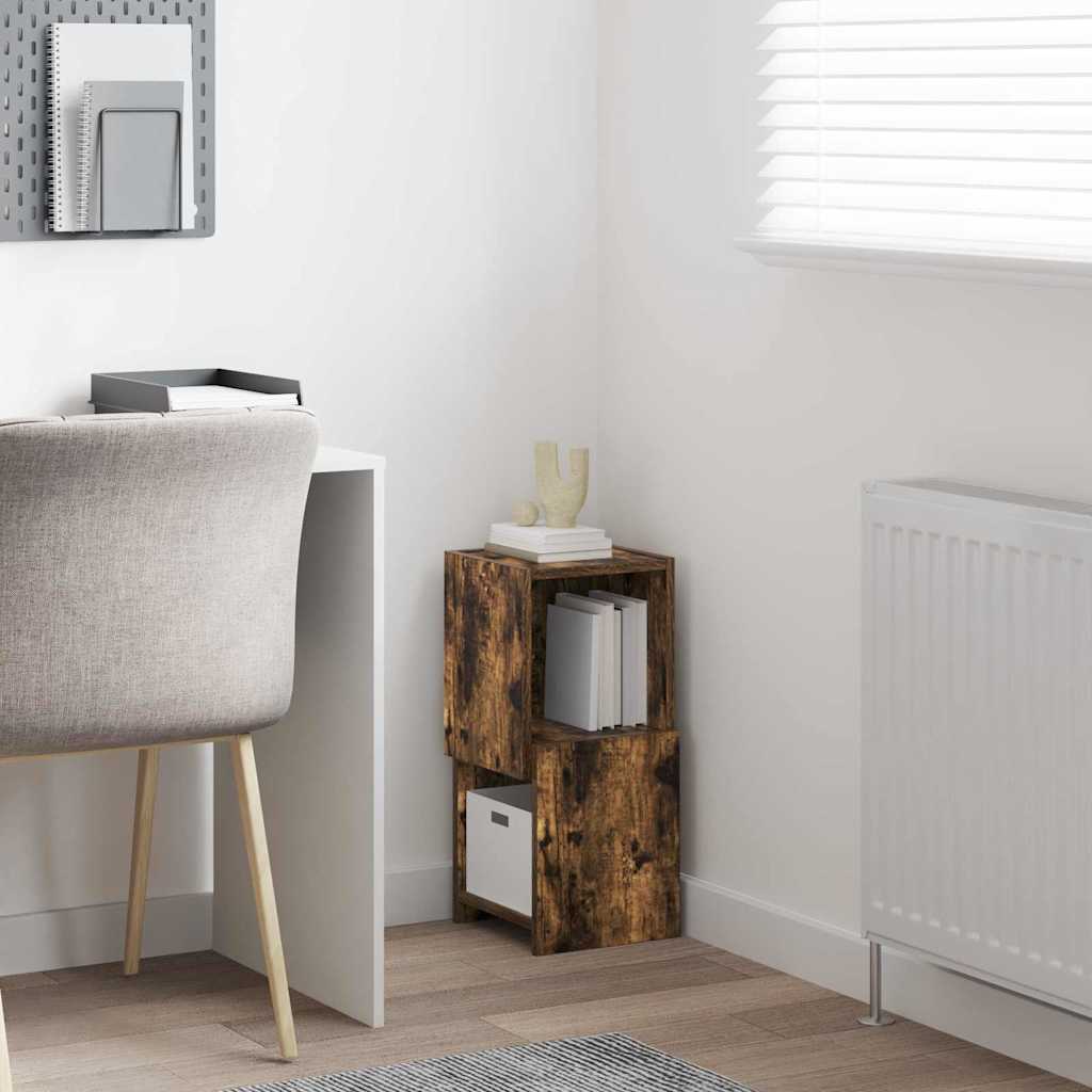 vidaXL Szafka narożna Dąb wędzony 25,5x25x55cm Materiał drewnopochodny