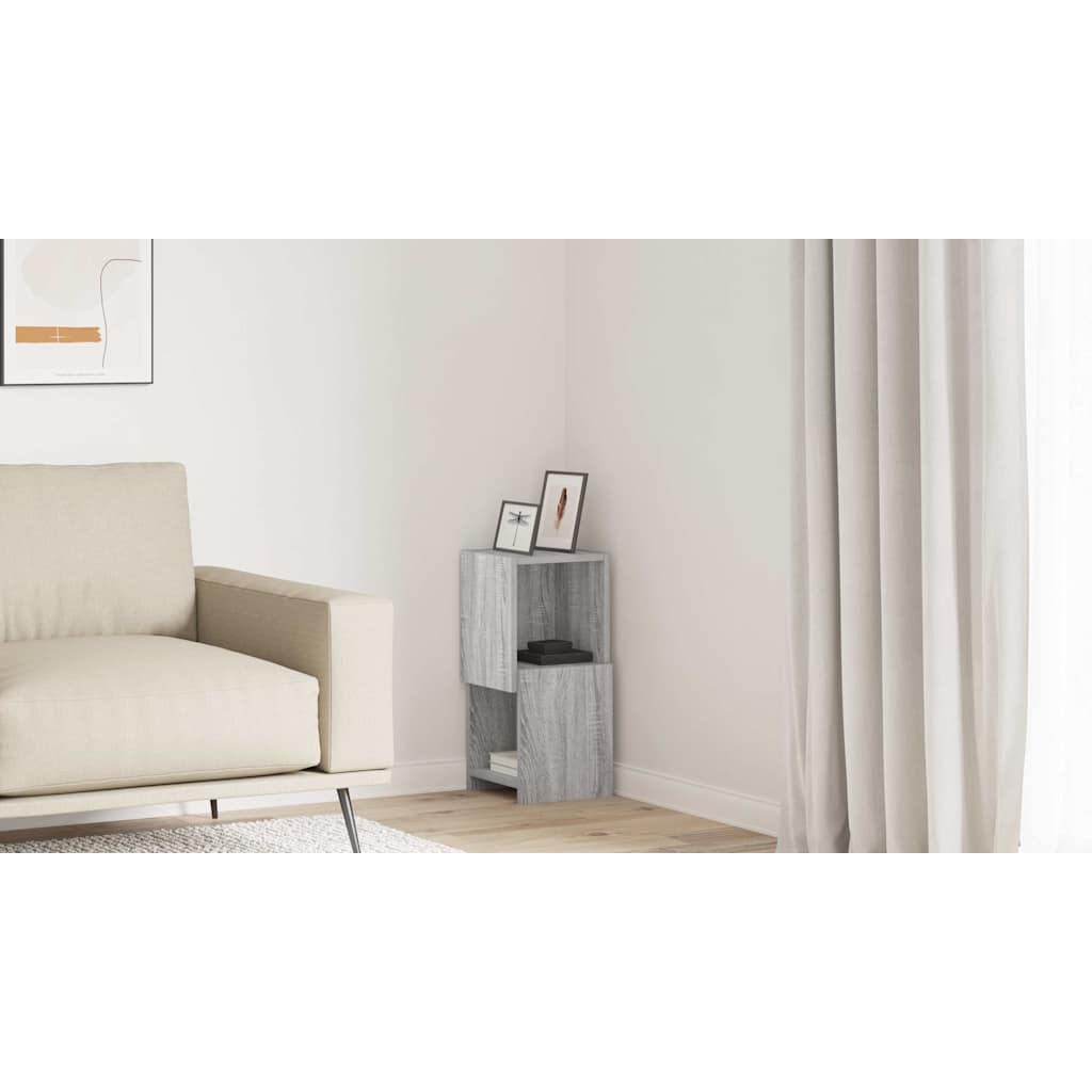 vidaXL Szafka narożna 25,5x25x55cm Drewno inżynieryjne Szary Sonoma