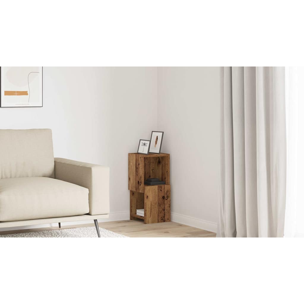vidaXL Szafka narożna 25,5x25x55cm Drewno inżynieryjne Stare drewno