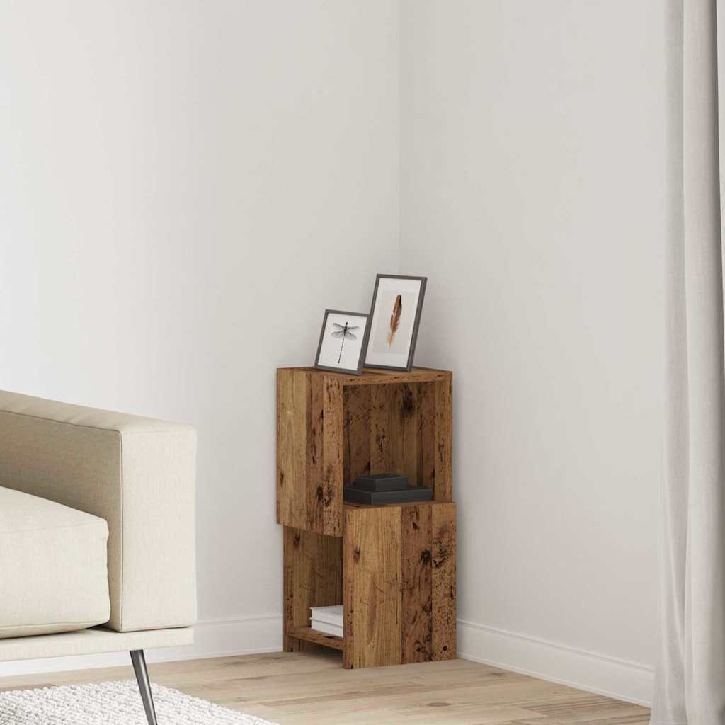 vidaXL Szafka narożna Stare drewno 25,5x25x55cm