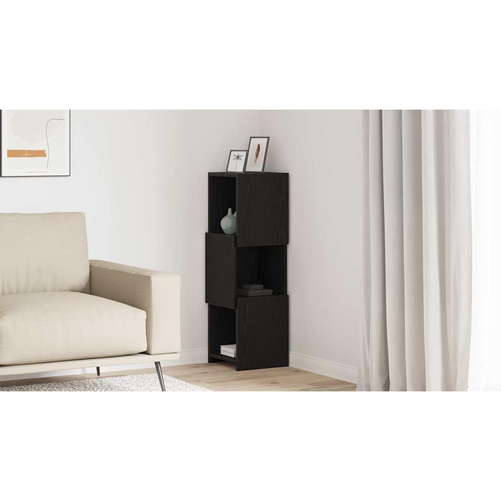 vidaXL Szafka narożna 30,5x30x95cm Drewno inżynieryjne Czarny Dąb