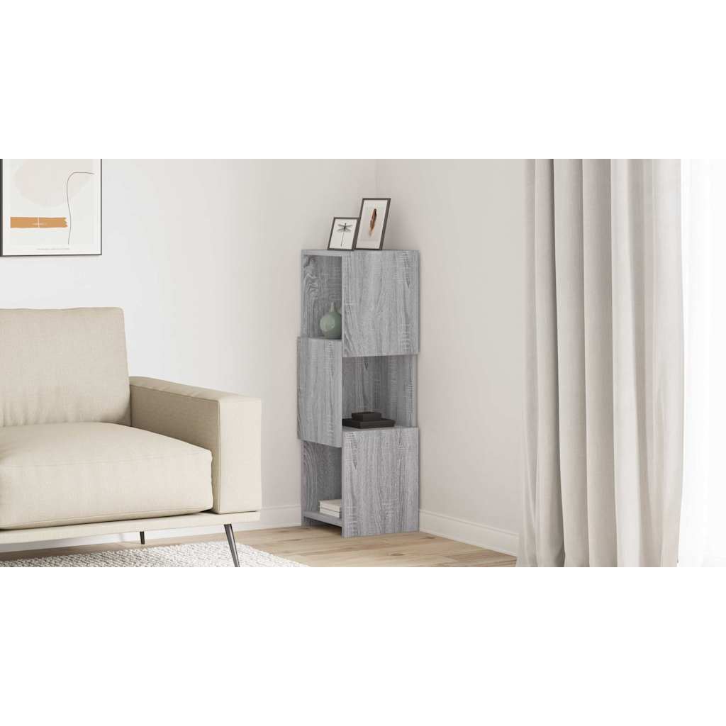 vidaXL Szafka narożna 30,5x30x95cm Drewno inżynieryjne Szary Sonoma