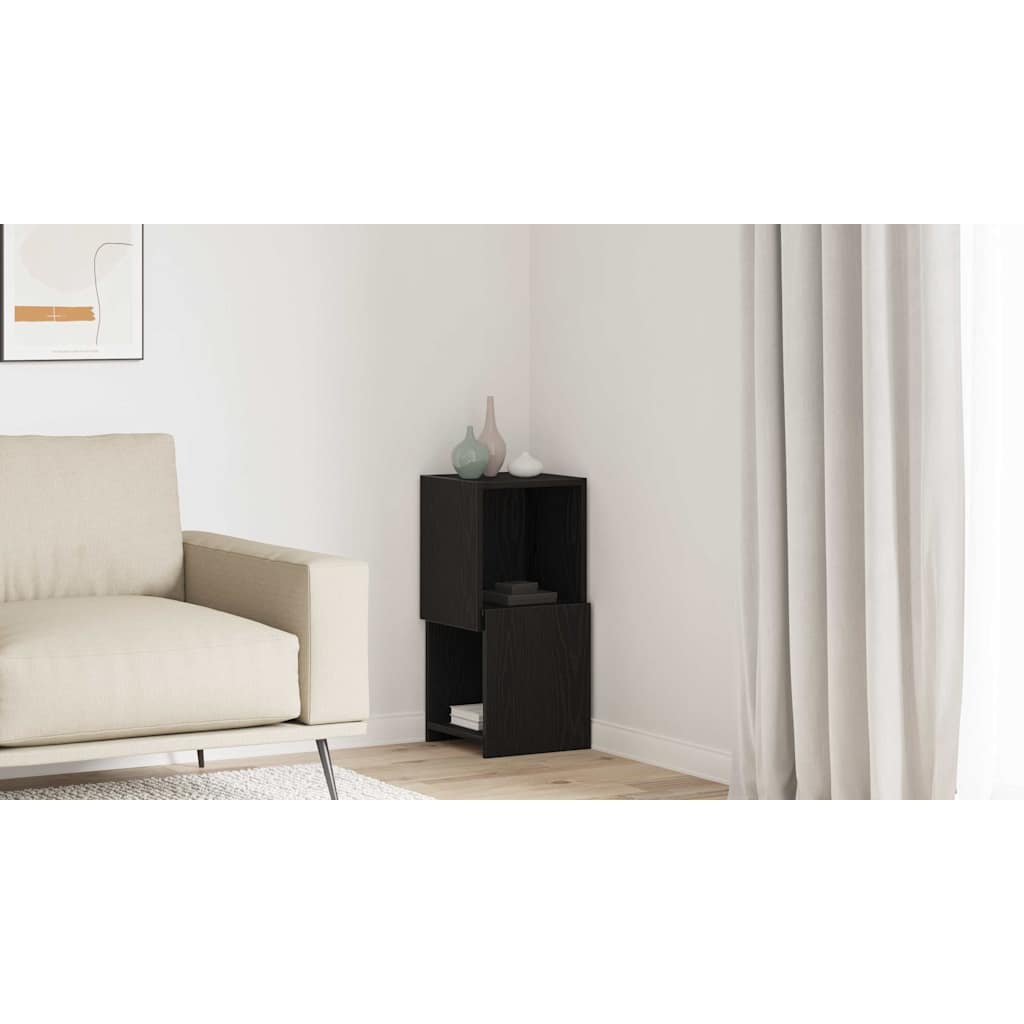 vidaXL Szafka narożna 30,5x30x65cm Drewno inżynieryjne Czarny Dąb