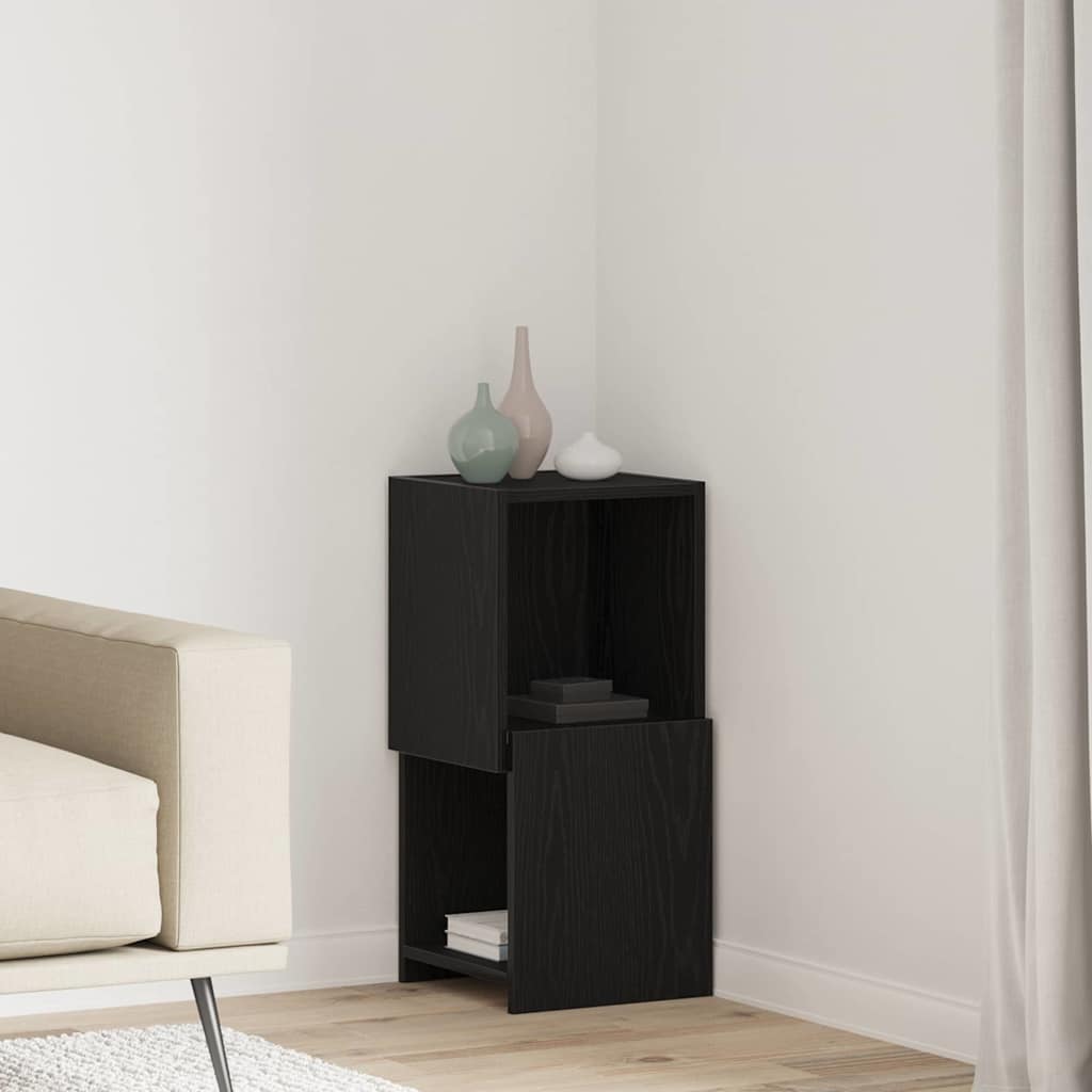 vidaXL Szafka narożna Czarny Dąb 30,5x30x65cm Materiał drewnopochodny