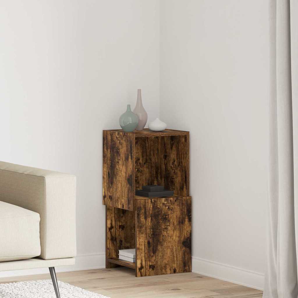 vidaXL Szafka narożna Dąb wędzony 30,5x30x65cm Materiał drewnopochodny