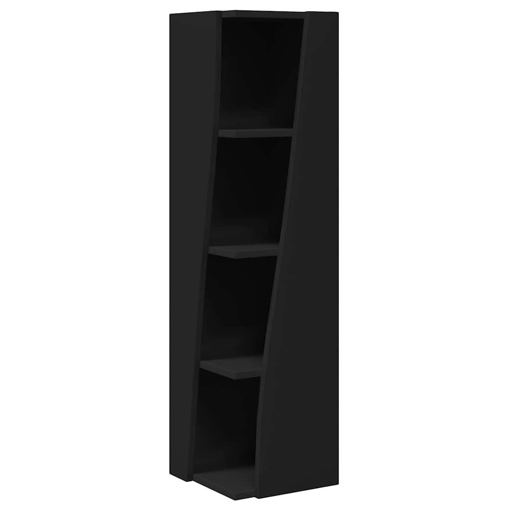 vidaXL Szafka narożna Czarny 27,5x27x102cm Materiał drewnopochodny