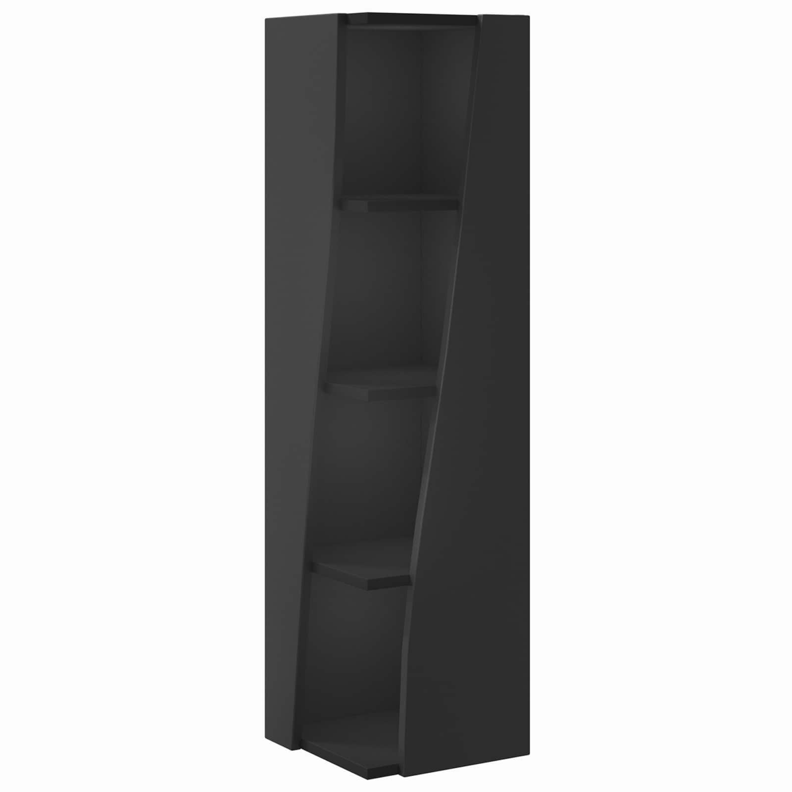 vidaXL Szafka narożna 27,5x27x102cm Drewno inżynieryjne Czarny
