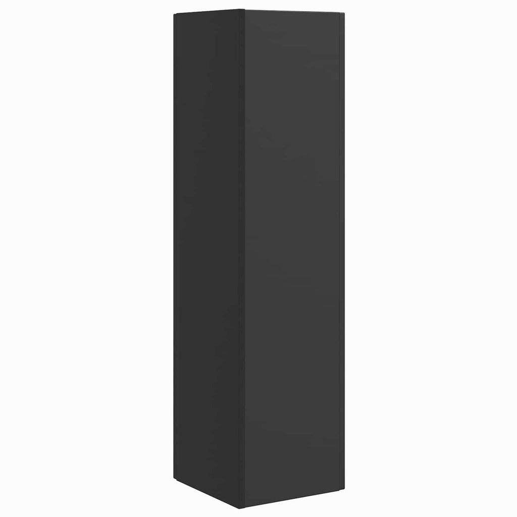 vidaXL Szafka narożna 27,5x27x102cm Drewno inżynieryjne Czarny