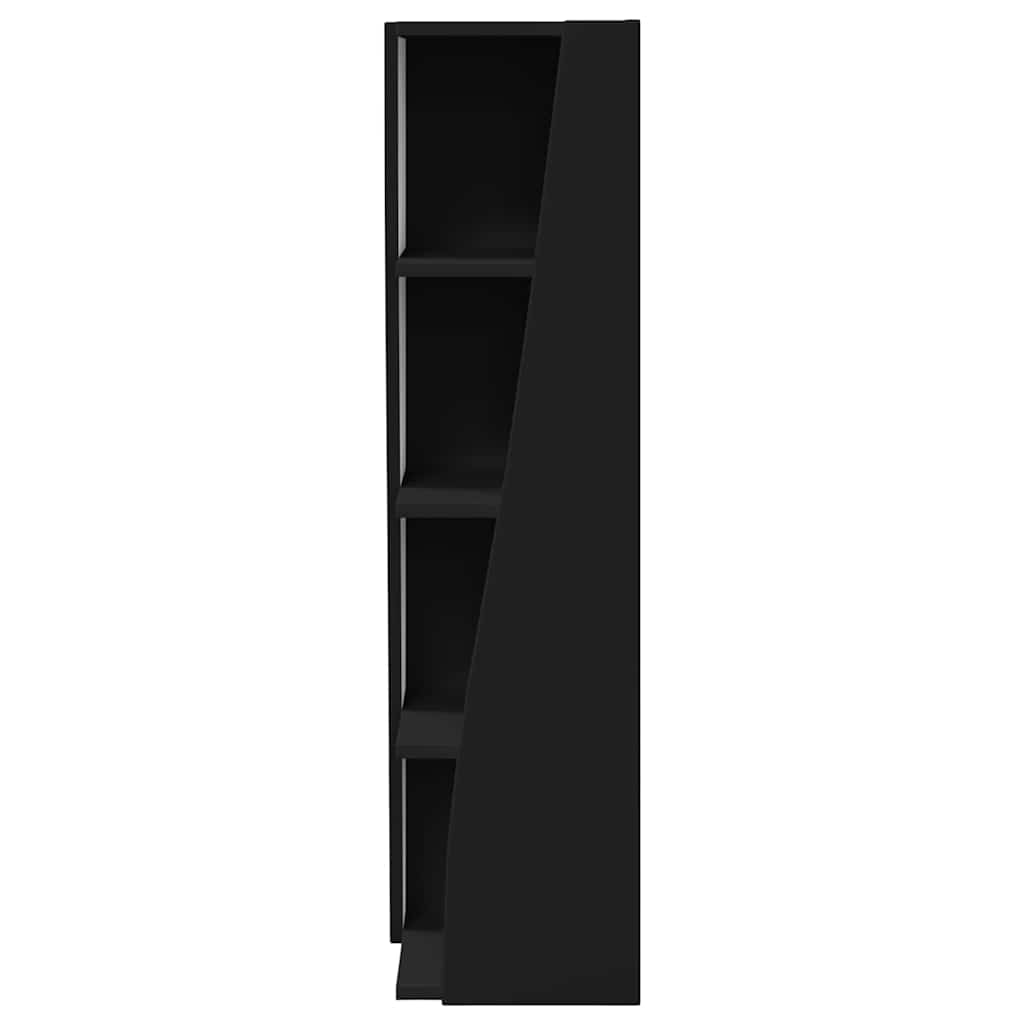 vidaXL Szafka narożna Czarny 27,5x27x102cm Materiał drewnopochodny