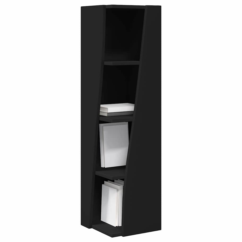 vidaXL Szafka narożna Czarny 27,5x27x102cm Materiał drewnopochodny
