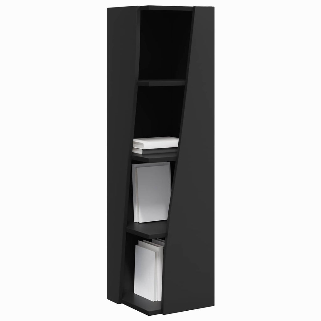 vidaXL Szafka narożna 27,5x27x102cm Drewno inżynieryjne Czarny