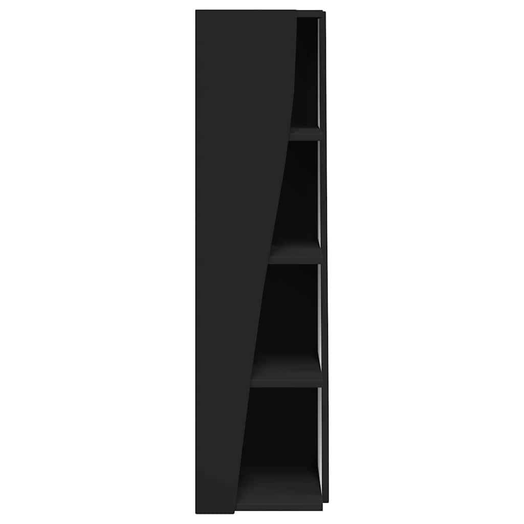 vidaXL Szafka narożna Czarny 27,5x27x102cm Materiał drewnopochodny