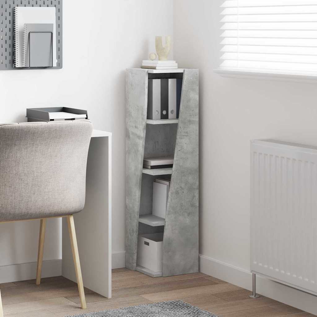 vidaXL Szafka narożna Betonowy szary 27,5x27x102cm
