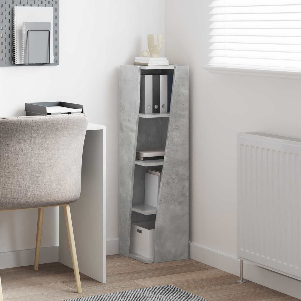 vidaXL Szafka narożna 27,5x27x102cm Drewno inżynieryjne Betonowy szary
