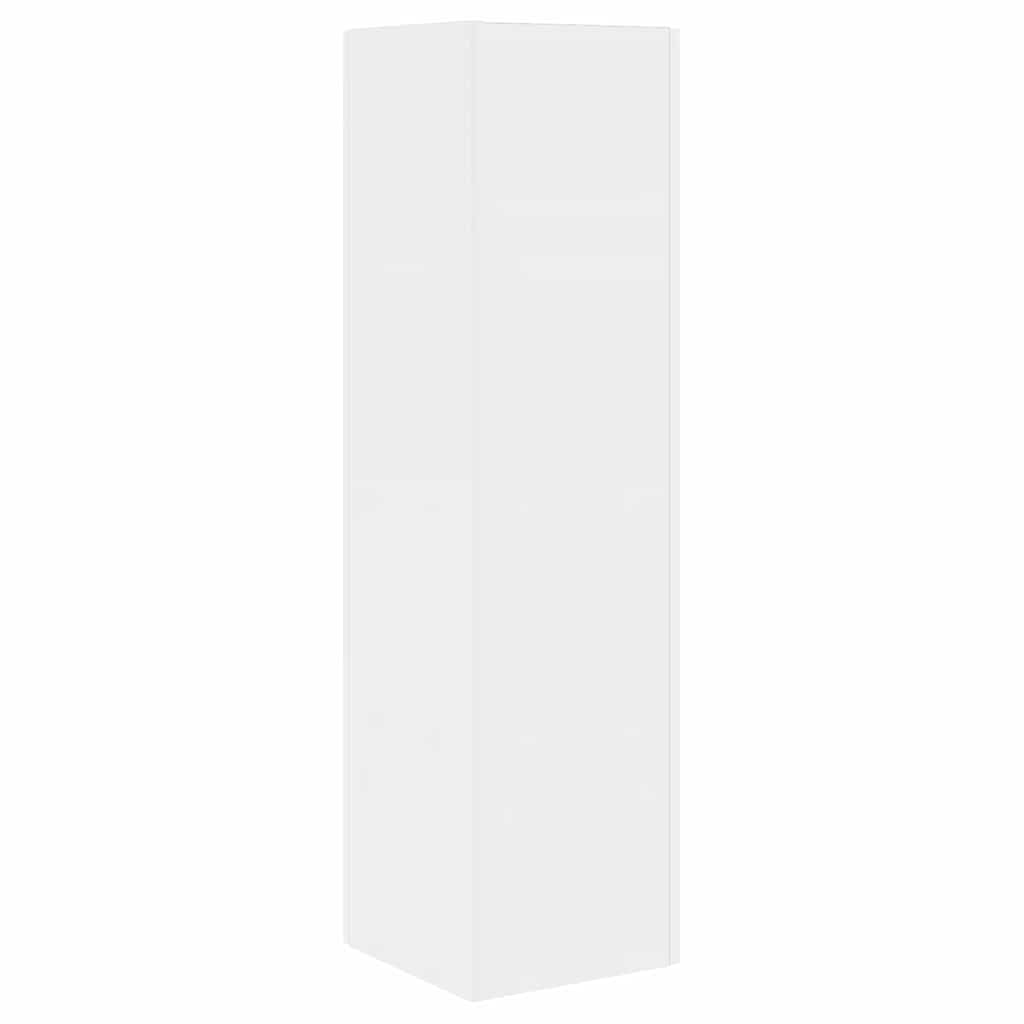 vidaXL Szafka narożna Wysoki połysk biały 27,5x27x102cm