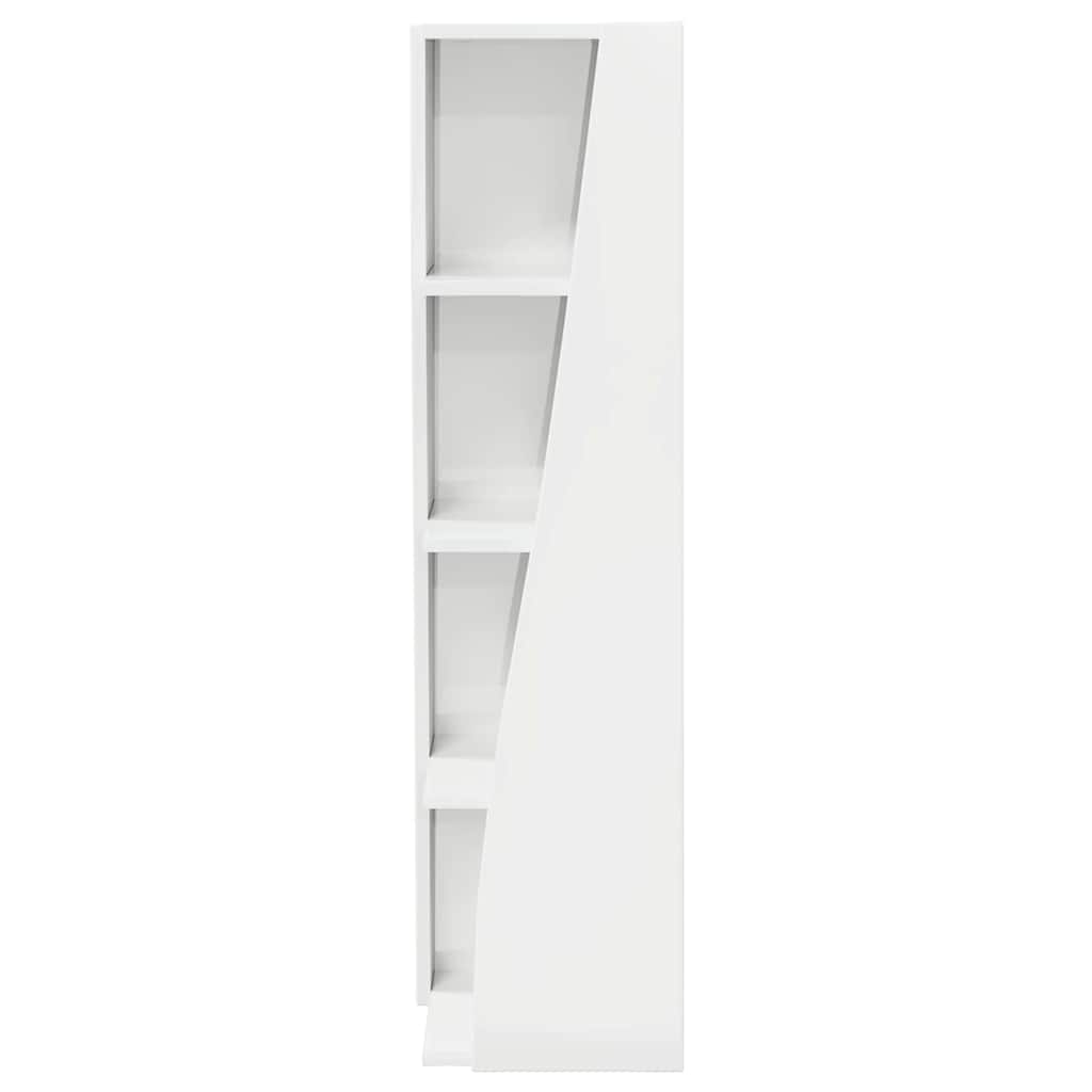 vidaXL Szafka narożna Wysoki połysk biały 27,5x27x102cm