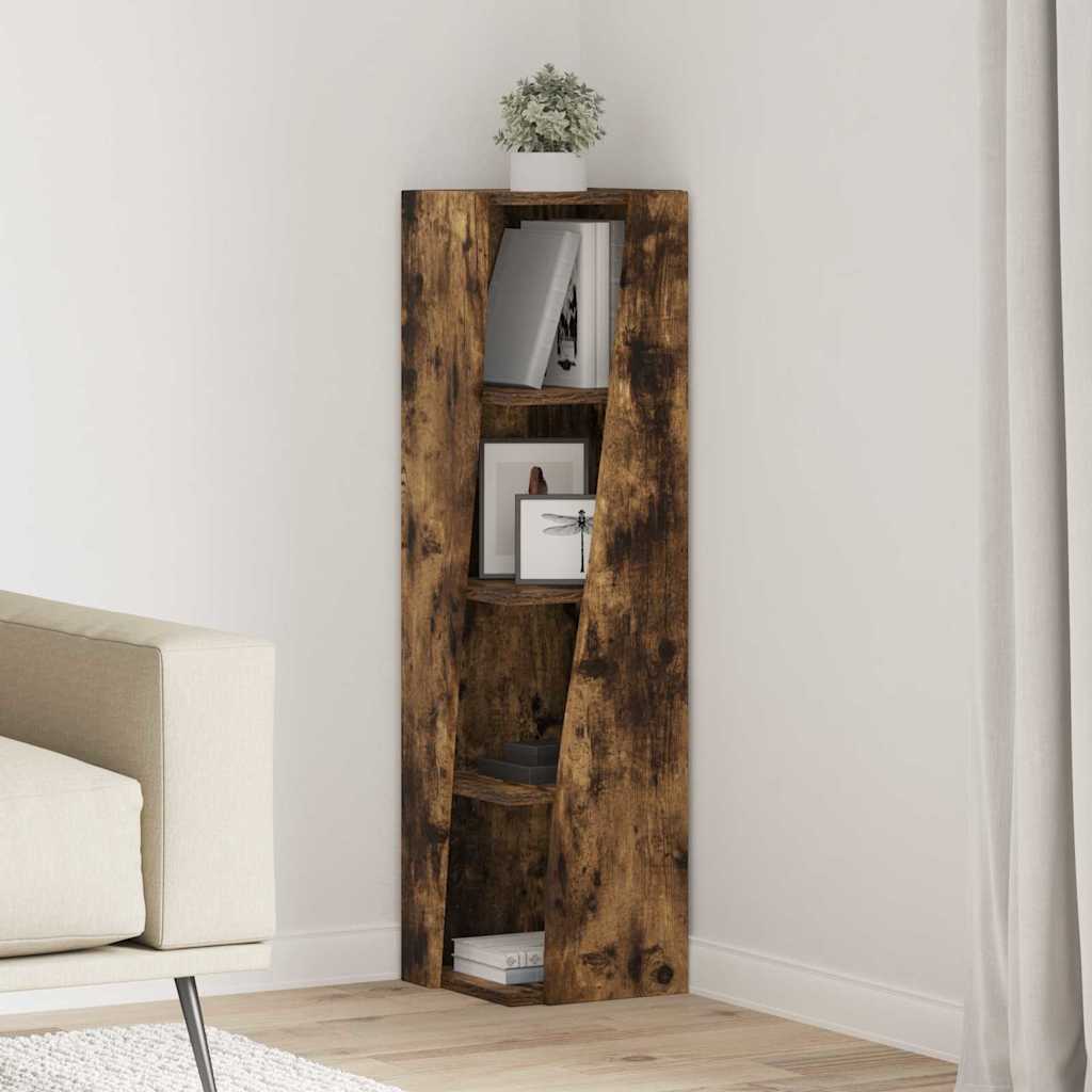 vidaXL Szafka narożna Dąb wędzony 27,5x27x102cm