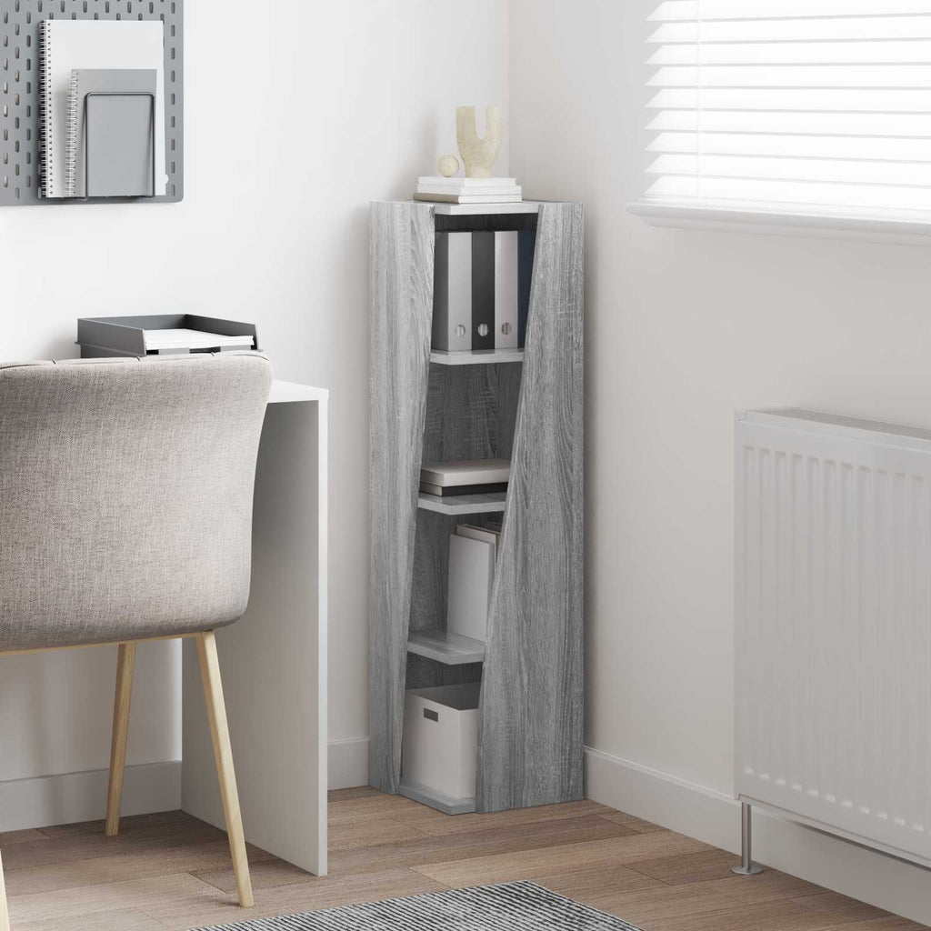 vidaXL Szafka narożna 27,5x27x102cm Drewno inżynieryjne Szary Sonoma