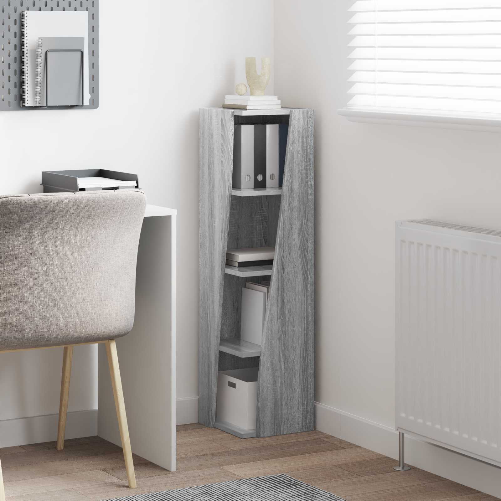 vidaXL Szafka narożna 27,5x27x102cm Drewno inżynieryjne Szary Sonoma