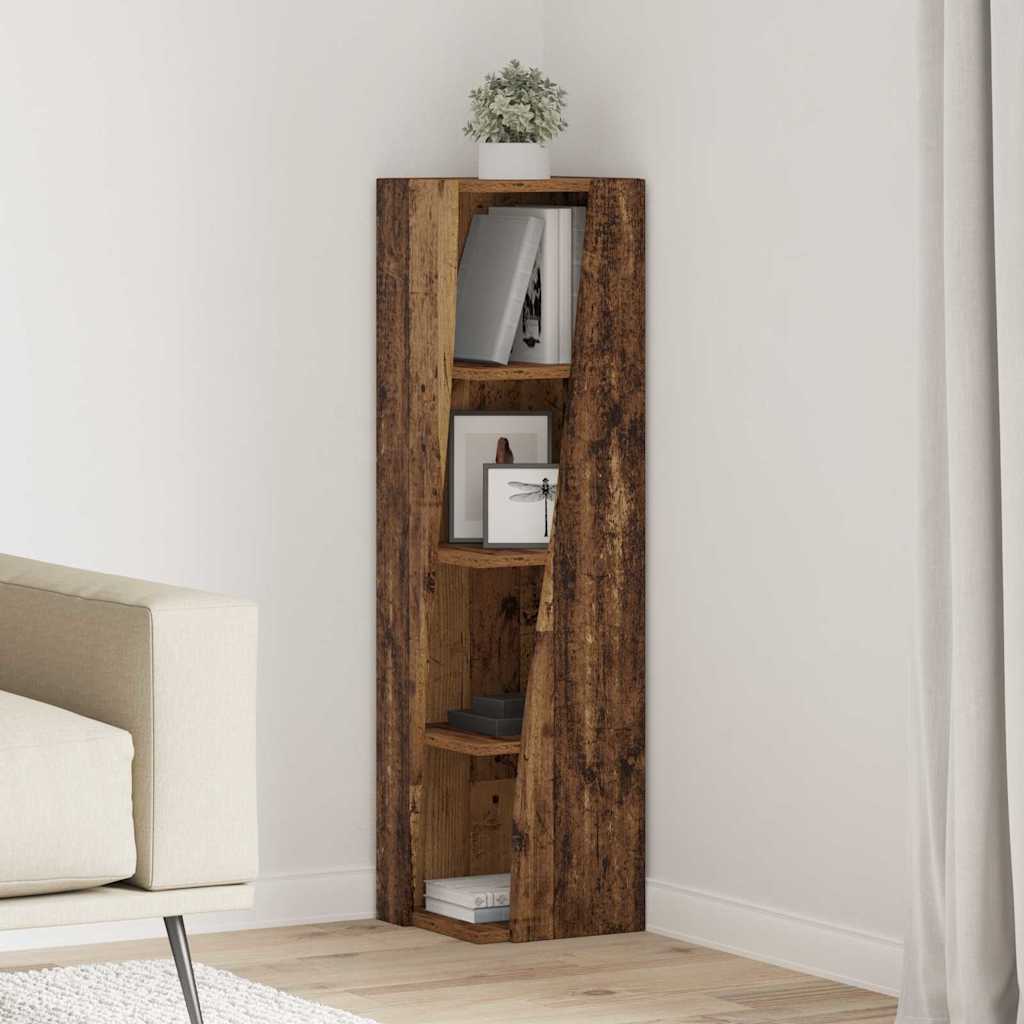 vidaXL Szafka narożna Stare drewno 27,5x27x102cm