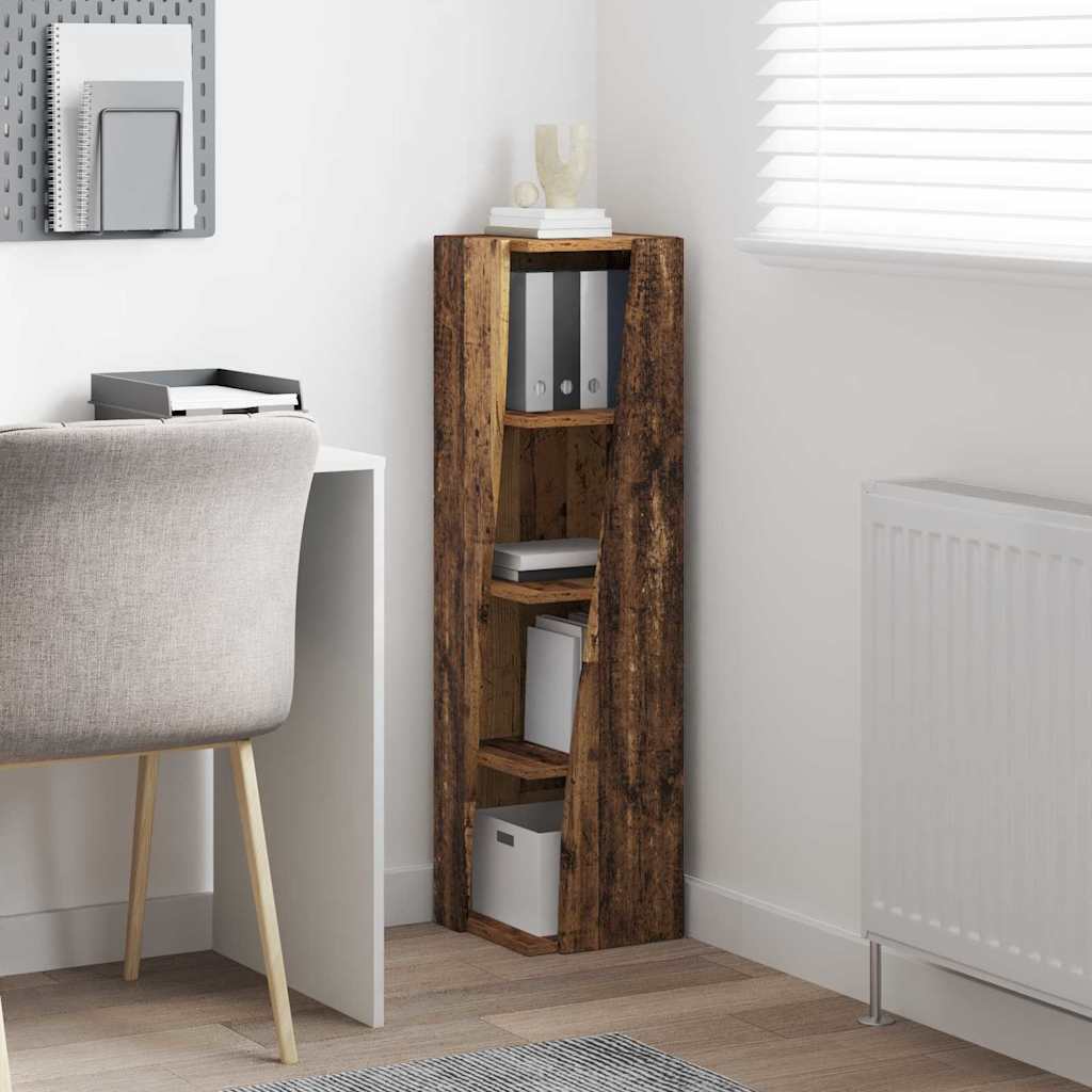 vidaXL Szafka narożna Stare drewno 27,5x27x102cm