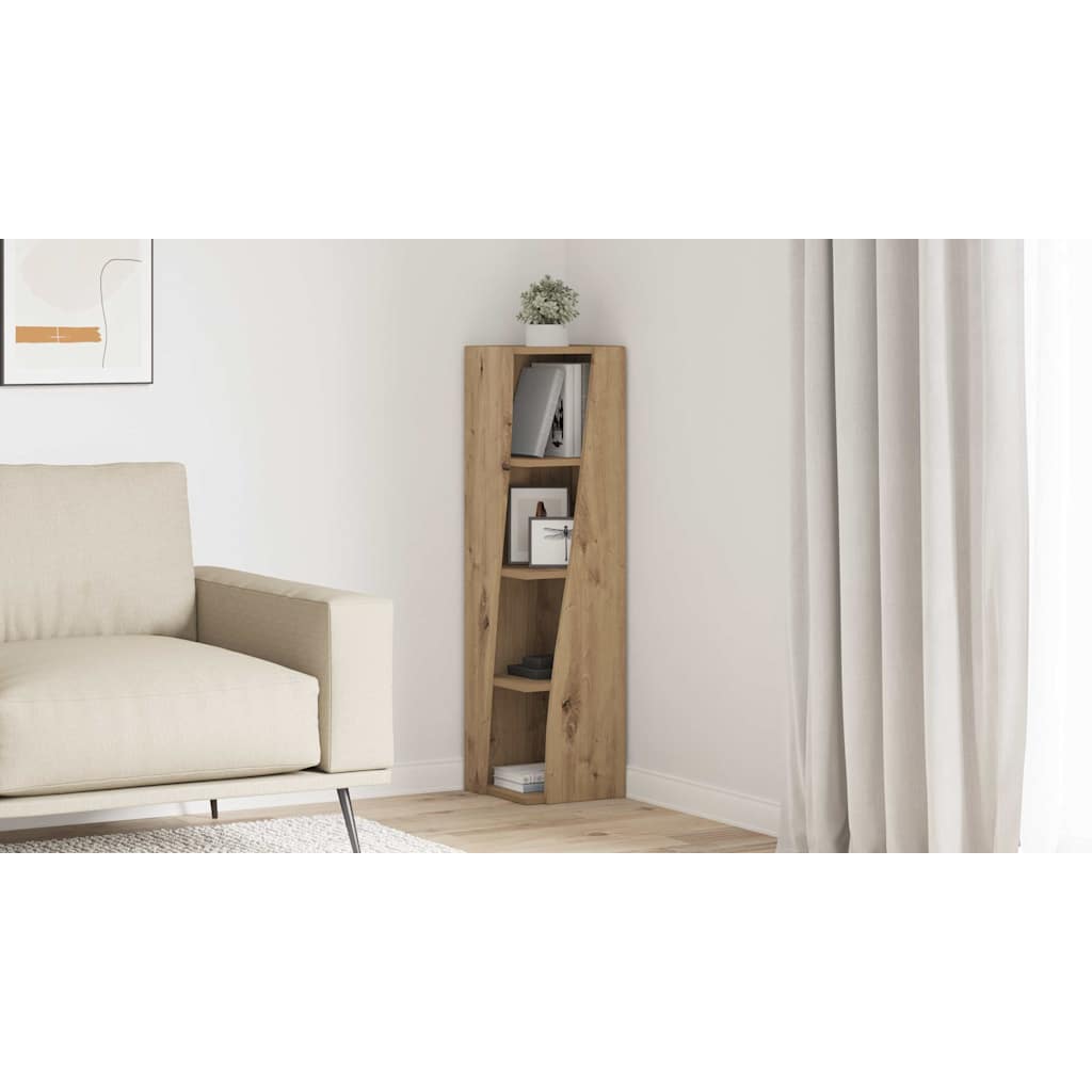 vidaXL Szafka narożna Dąb rzemieślniczy 27,5x27x102cm