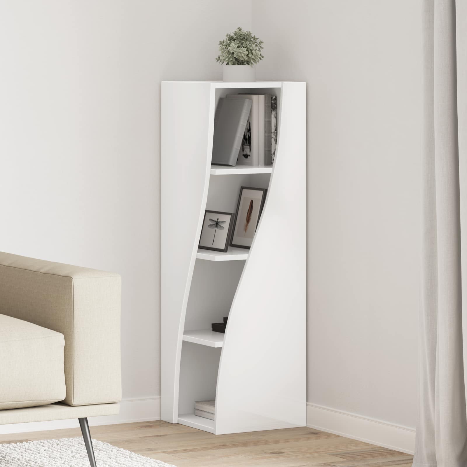 vidaXL Szafka narożna 32x32x102cm Drewno inżynieryjne