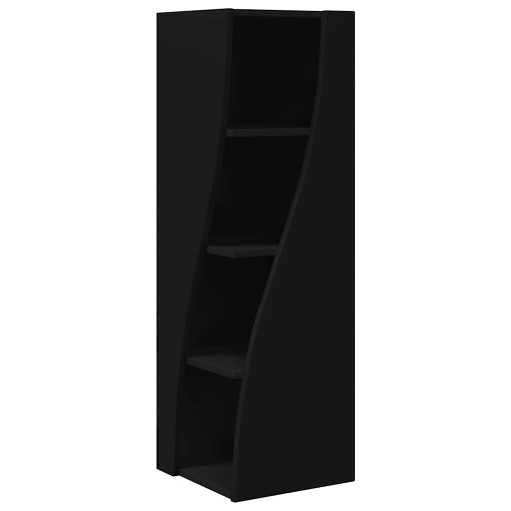 vidaXL Szafka narożna Czarny 32x32x102cm Materiał drewnopochodny
