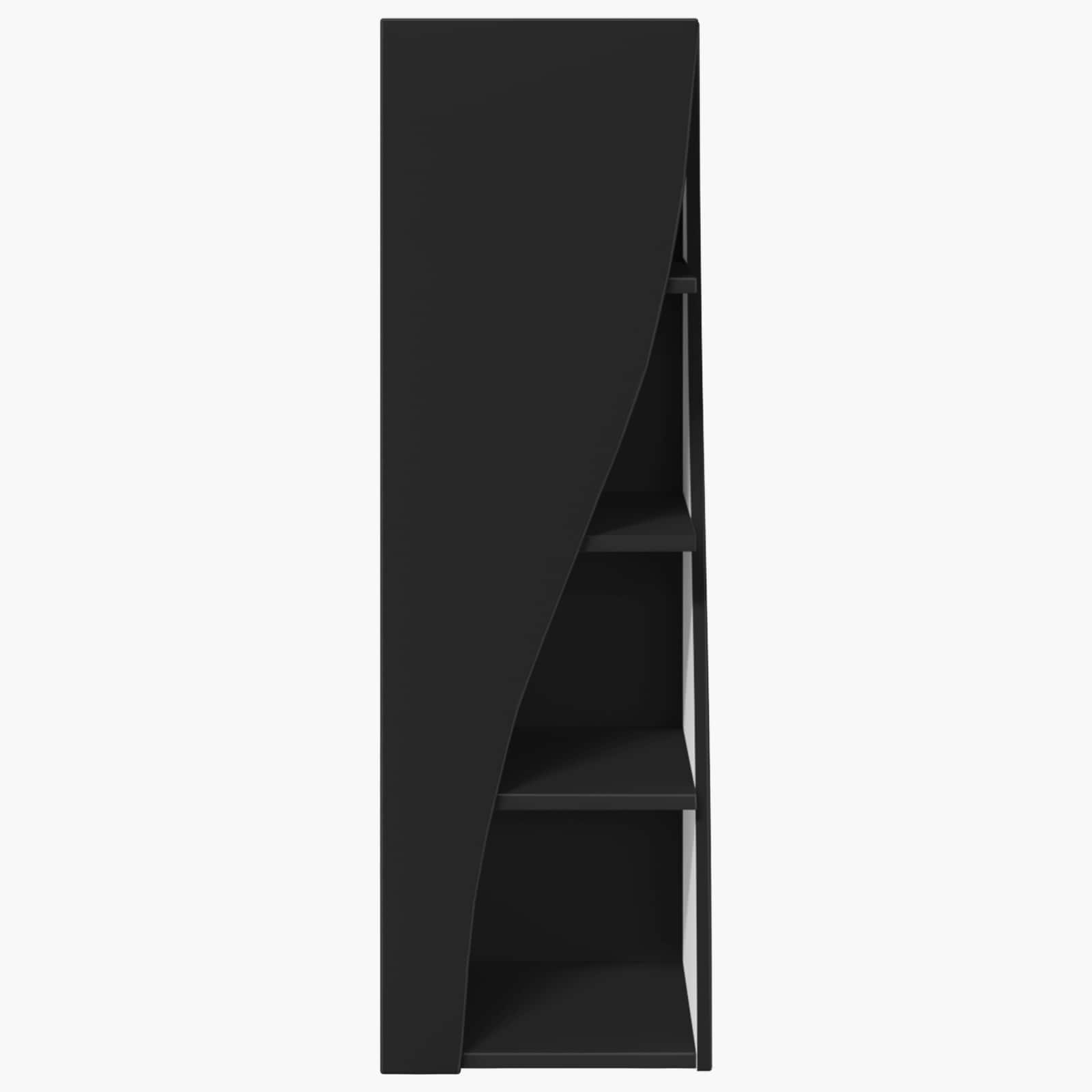 vidaXL Szafka narożna 32x32x102cm Drewno inżynieryjne Czarny