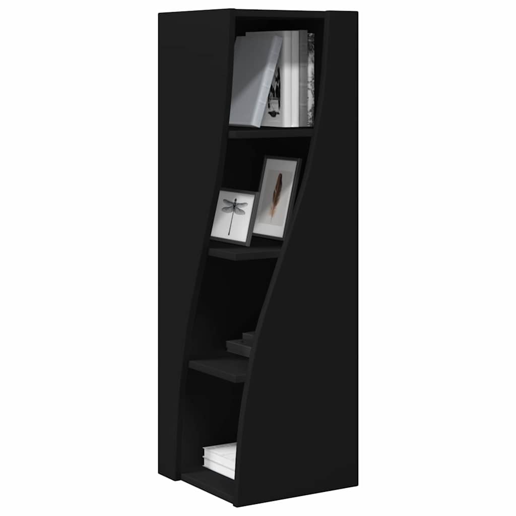 vidaXL Szafka narożna Czarny 32x32x102cm Materiał drewnopochodny