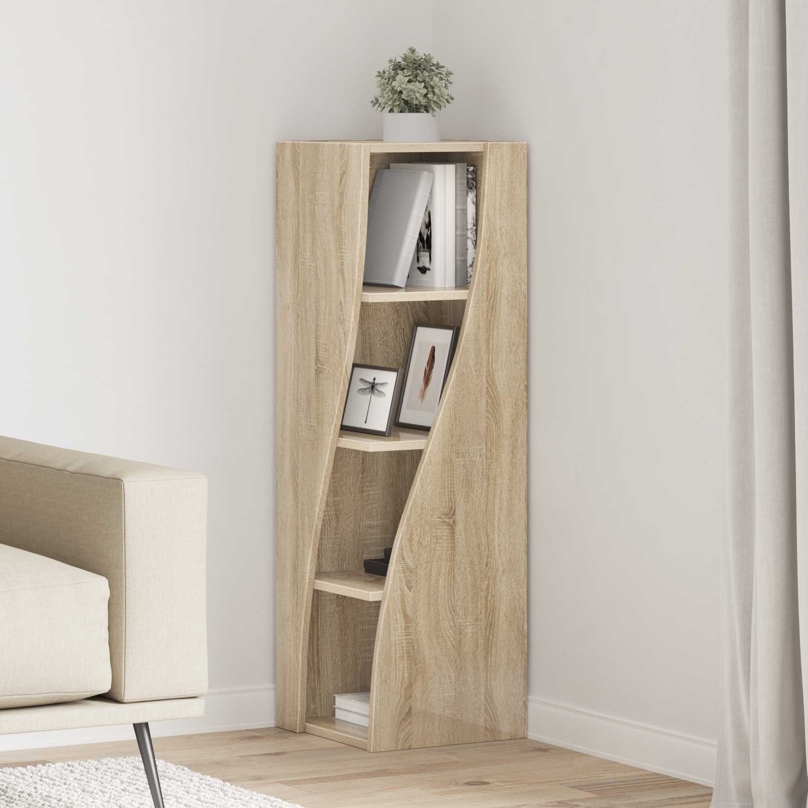vidaXL Szafka narożna Dąb Sonoma 32x32x102cm Materiał drewnopochodny
