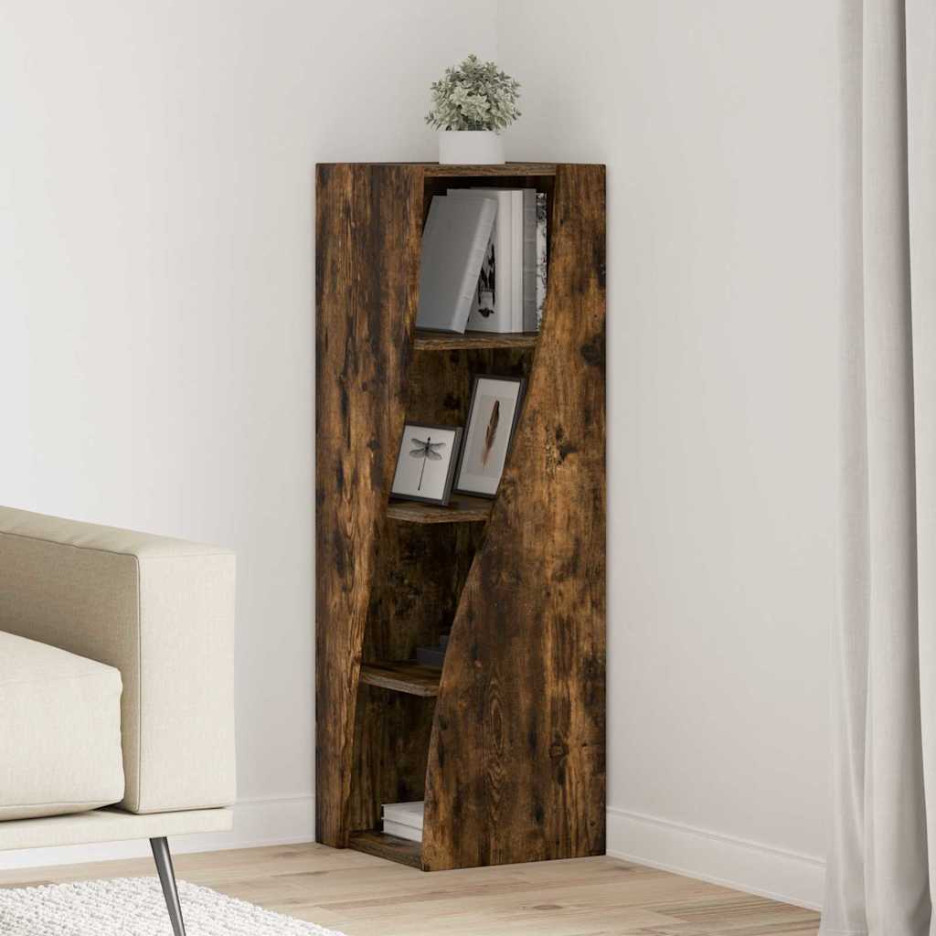 vidaXL Szafka narożna Dąb wędzony 32x32x102cm Materiał drewnopochodny