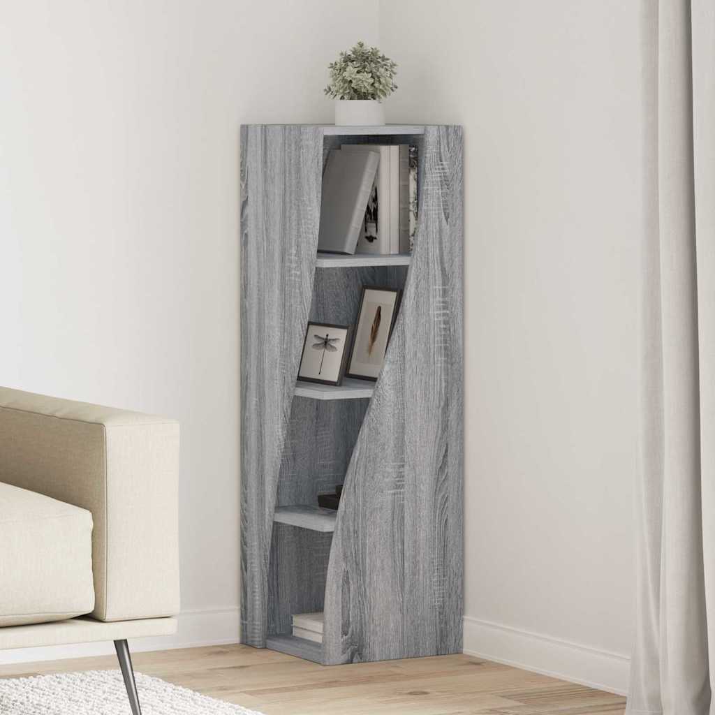 vidaXL Szafka narożna Szary Sonoma 32x32x102cm Materiał drewnopochodny
