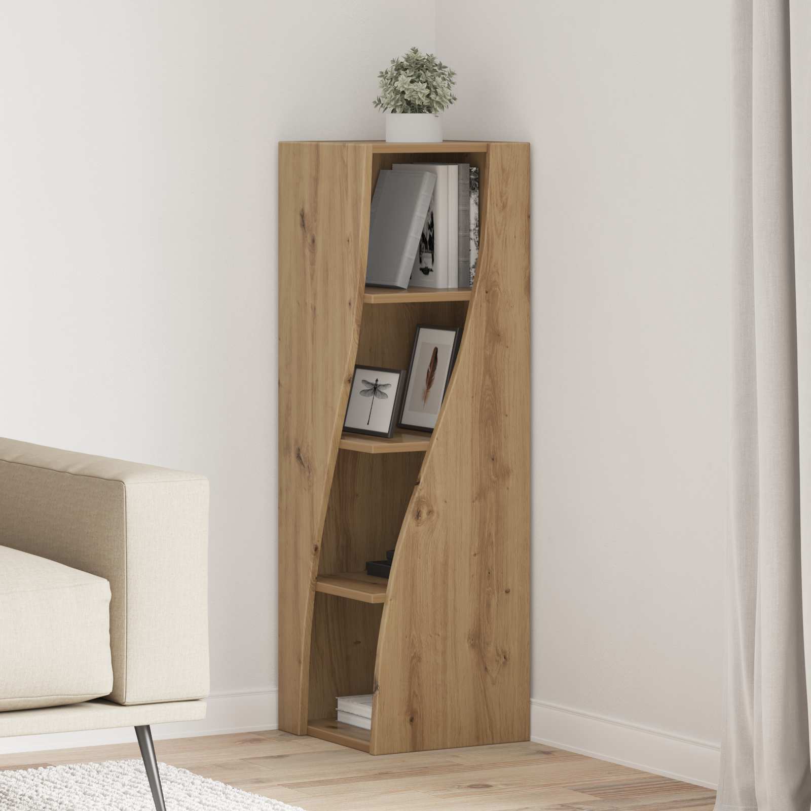 vidaXL Szafka narożna 32x32x102cm Materiał drewnopochodny