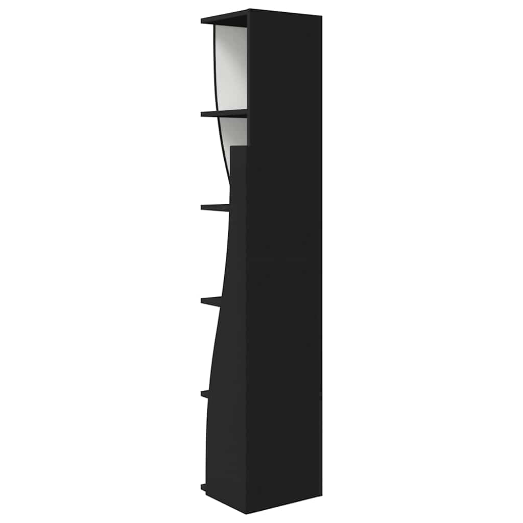 vidaXL Szafka narożna Czarny 27,5x27x140cm Materiał drewnopochodny