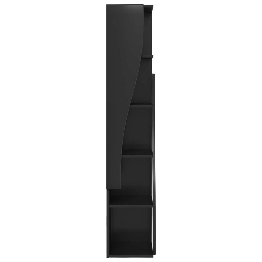 vidaXL Szafka narożna 27,5x27x140cm Drewno inżynieryjne Czarny