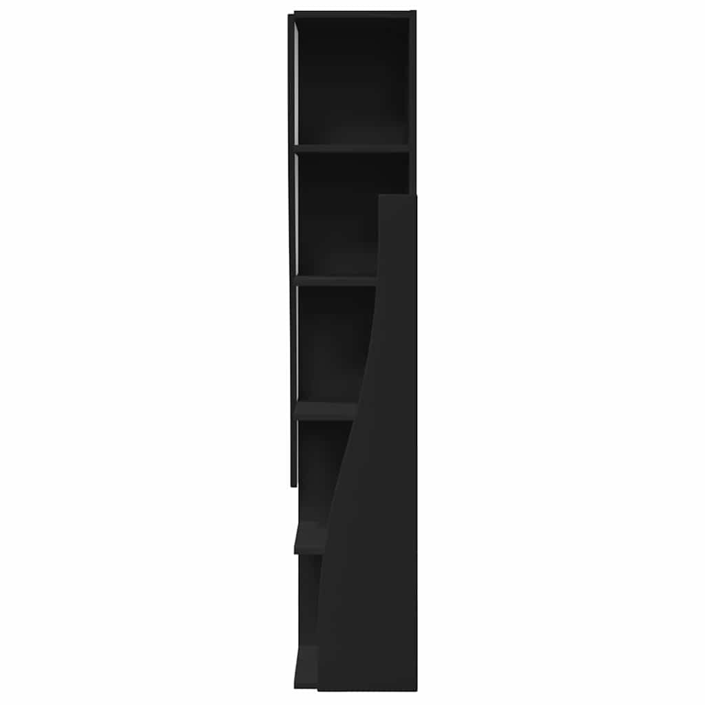vidaXL Szafka narożna Czarny 27,5x27x140cm Materiał drewnopochodny