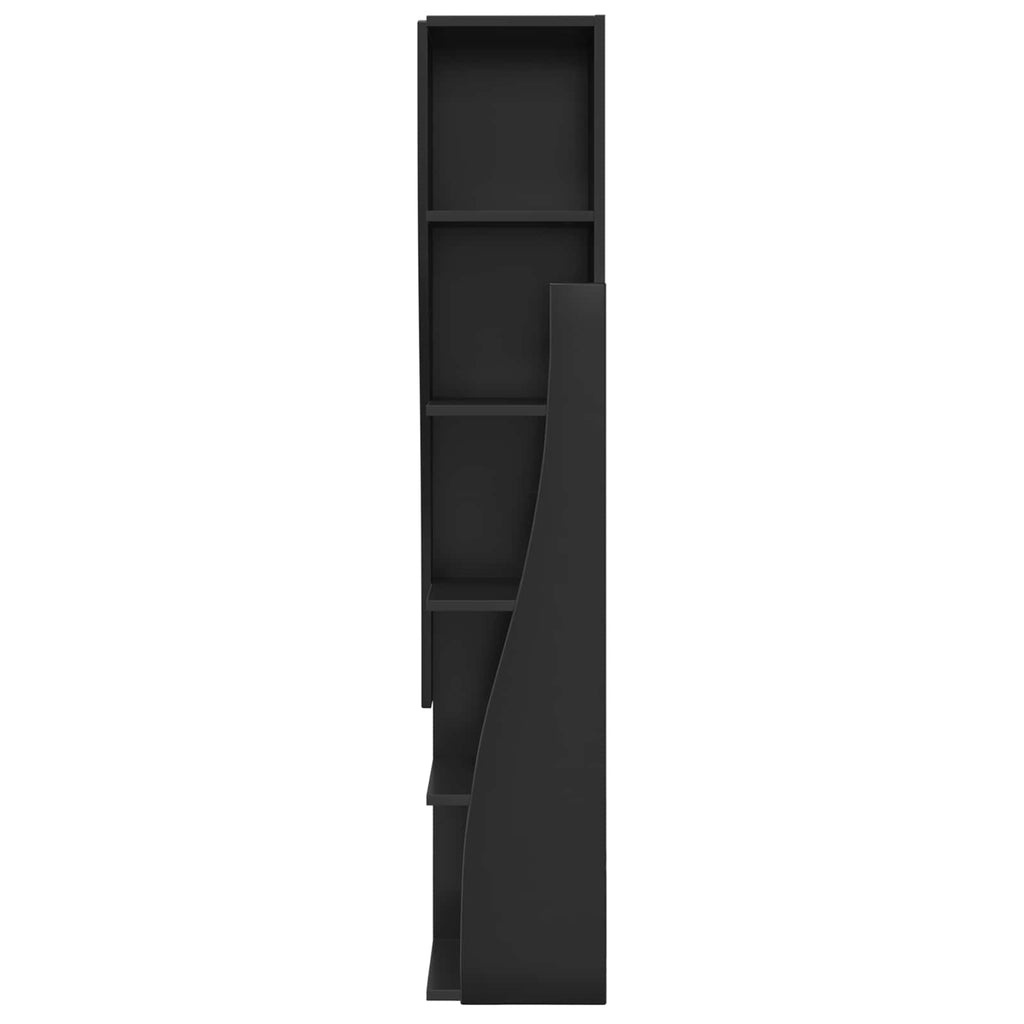 vidaXL Szafka narożna 27,5x27x140cm Drewno inżynieryjne Czarny