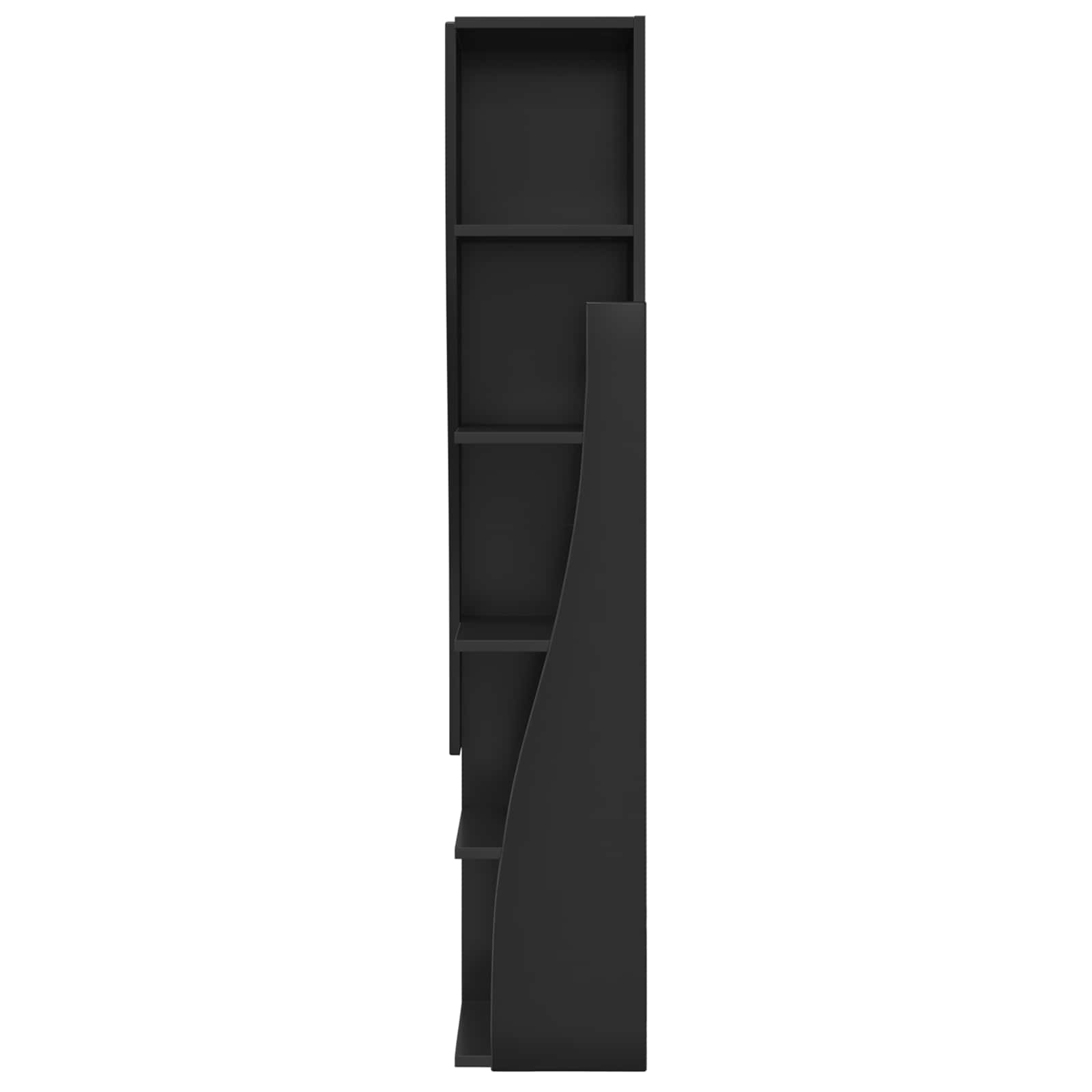 vidaXL Szafka narożna 27,5x27x140cm Drewno inżynieryjne Czarny