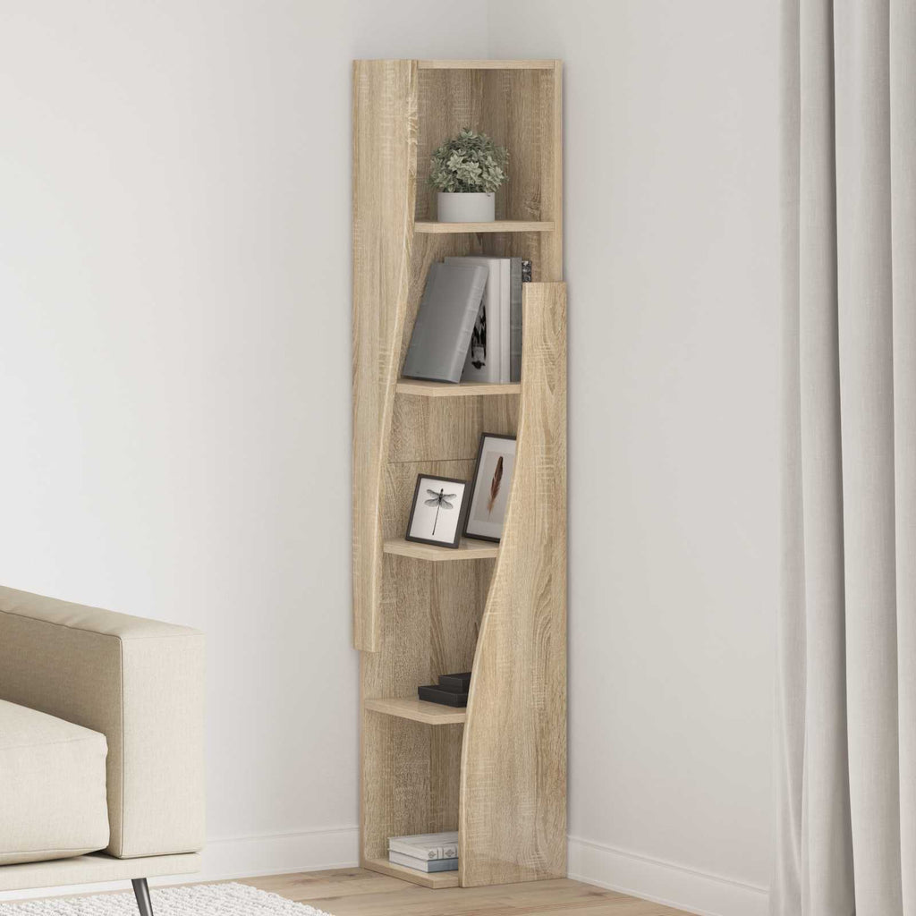 vidaXL Szafka narożna 27,5x27x140cm Drewno inżynieryjne Dąb Sonoma