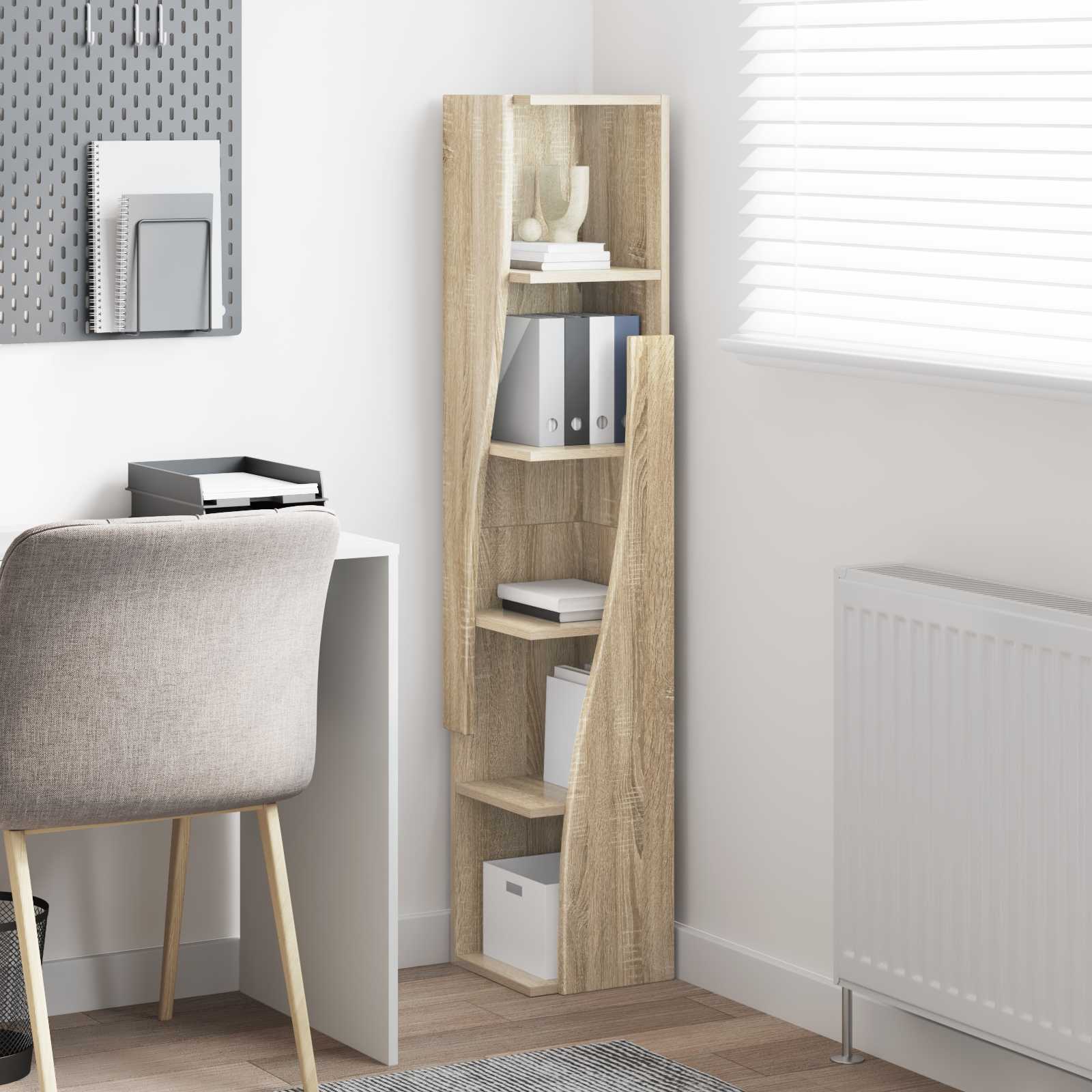 vidaXL Szafka narożna 27,5x27x140cm Drewno inżynieryjne Dąb Sonoma