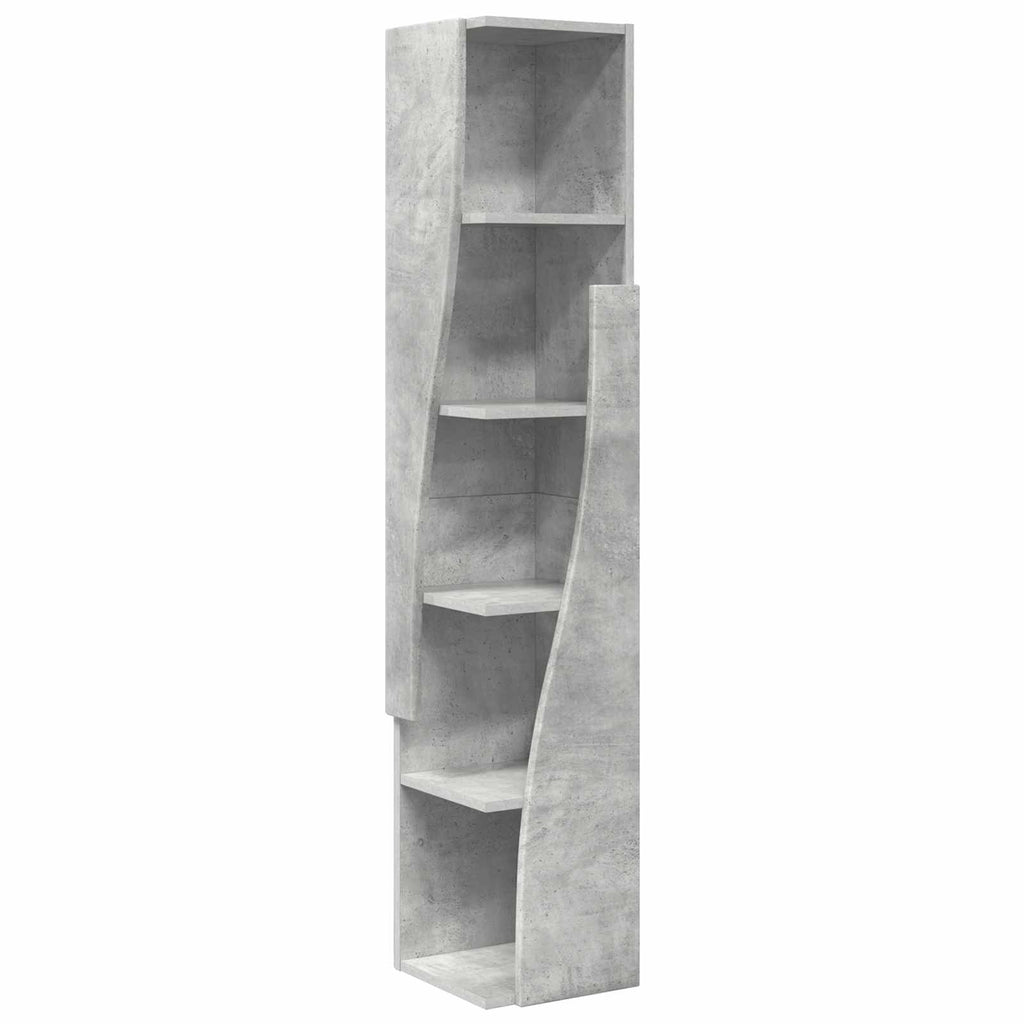 vidaXL Szafka narożna 27,5x27x140cm Drewno inżynieryjne Betonowy szary