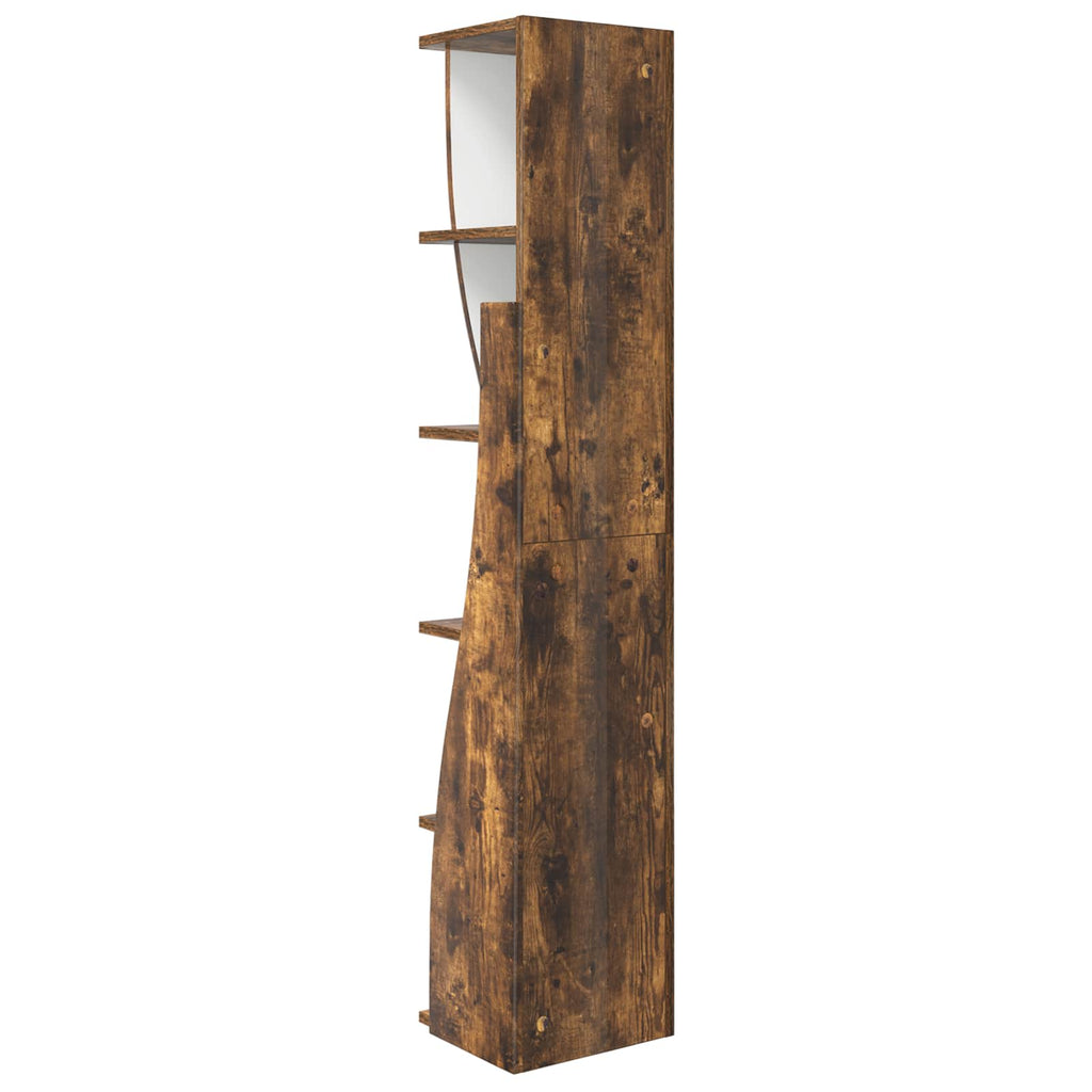 vidaXL Szafka narożna 27,5x27x140cm Drewno inżynieryjne Dąb wędzony
