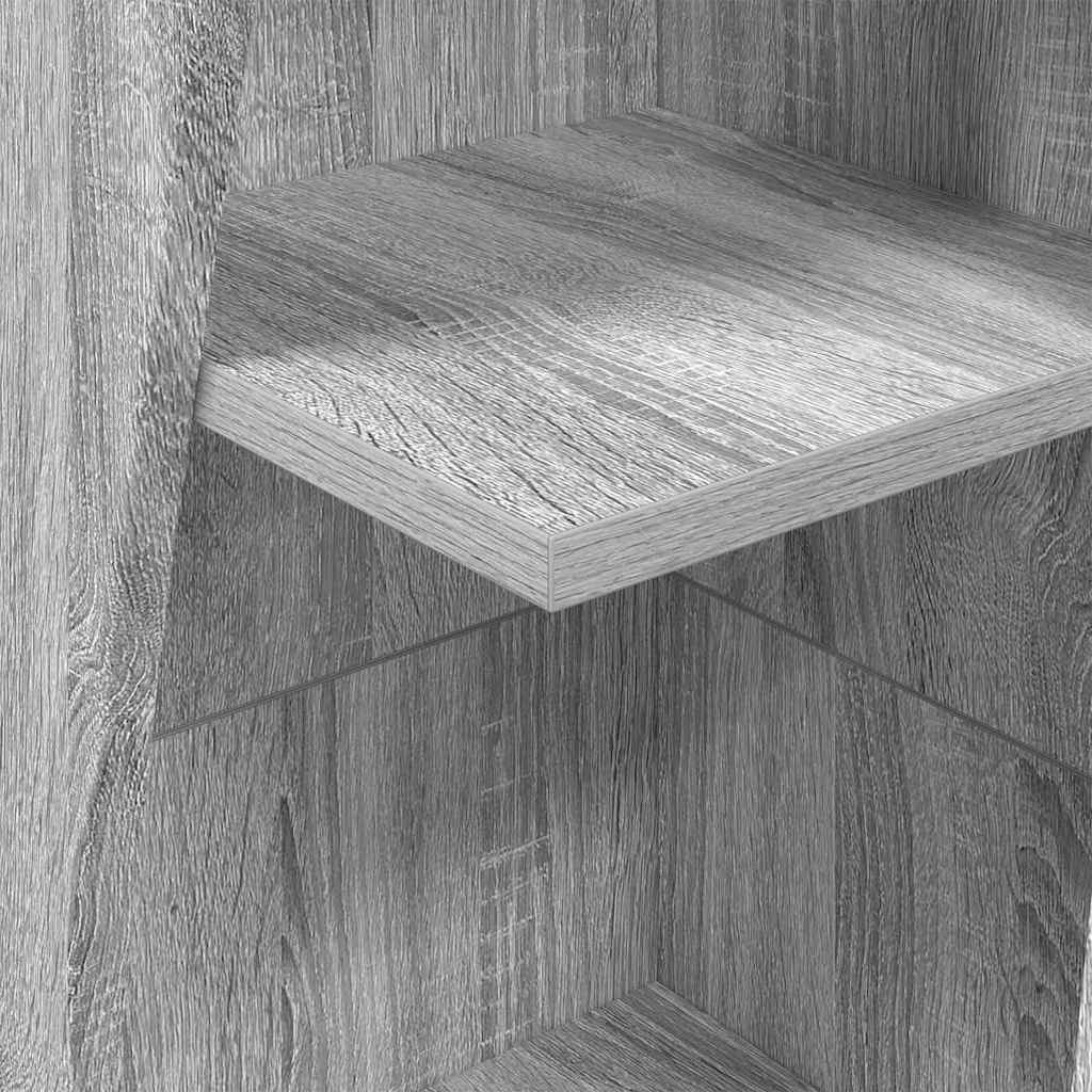 vidaXL Szafka narożna Szary Sonoma 27,5x27x140cm