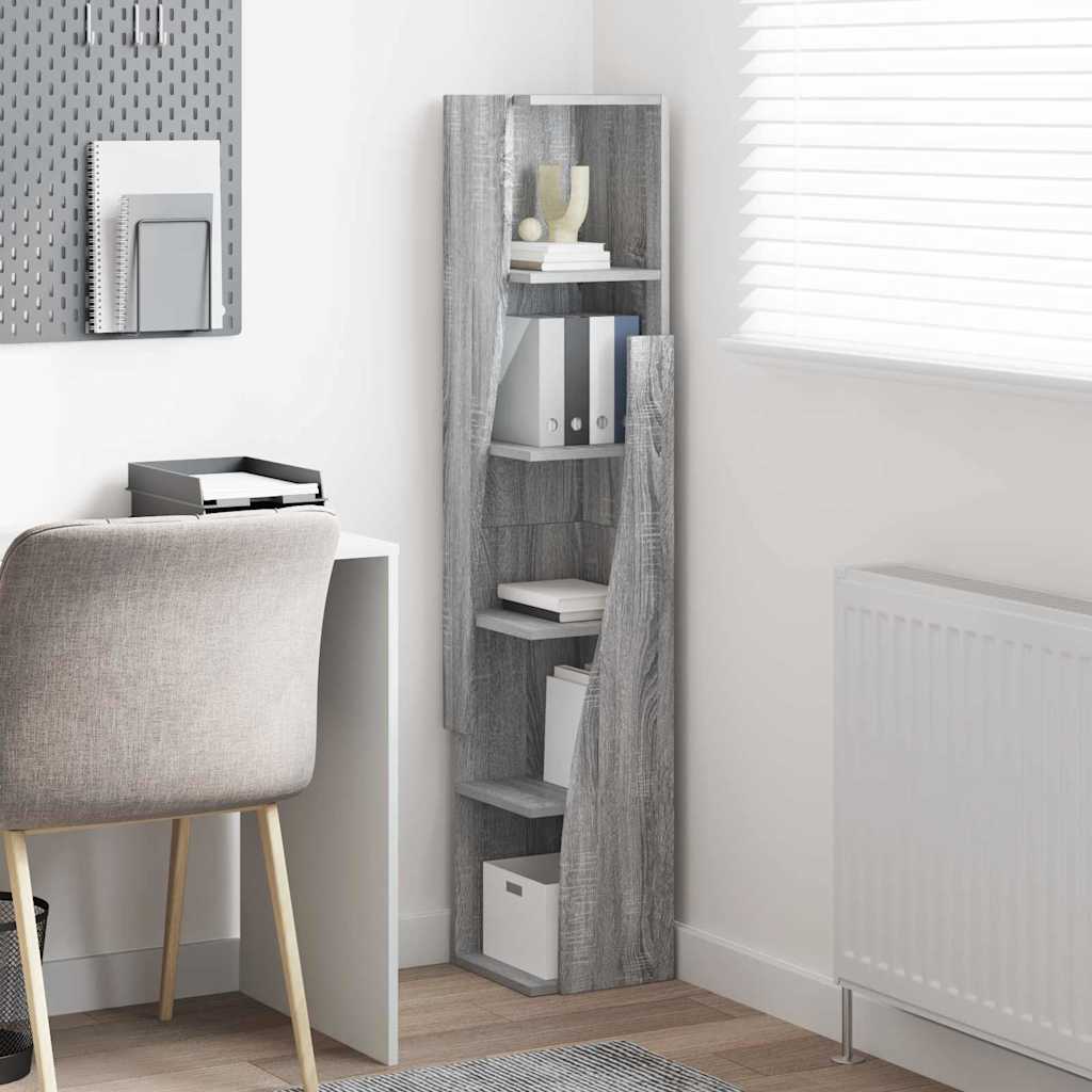 vidaXL Szafka narożna Szary Sonoma 27,5x27x140cm
