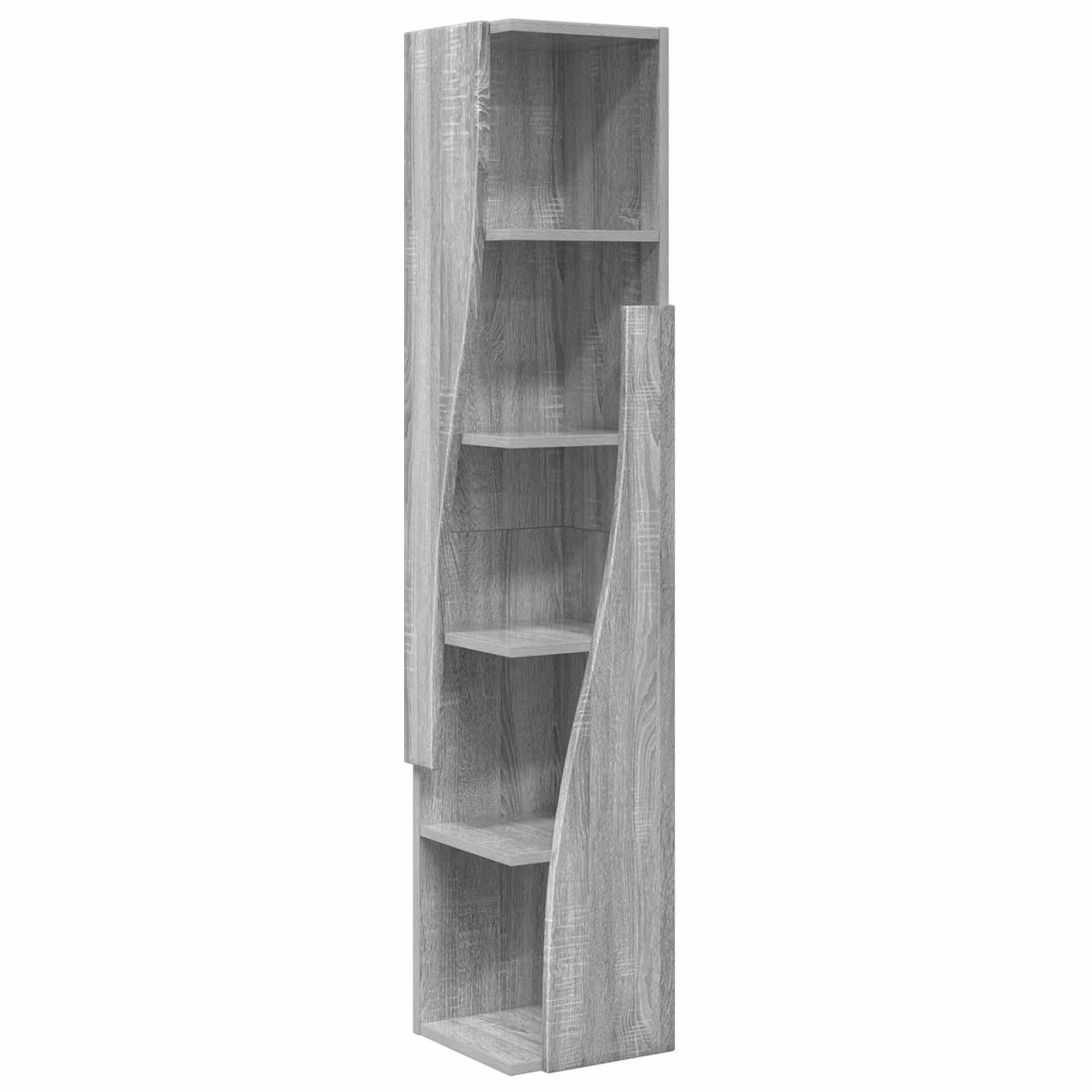 vidaXL Szafka narożna 27,5x27x140cm Drewno inżynieryjne Szary Sonoma
