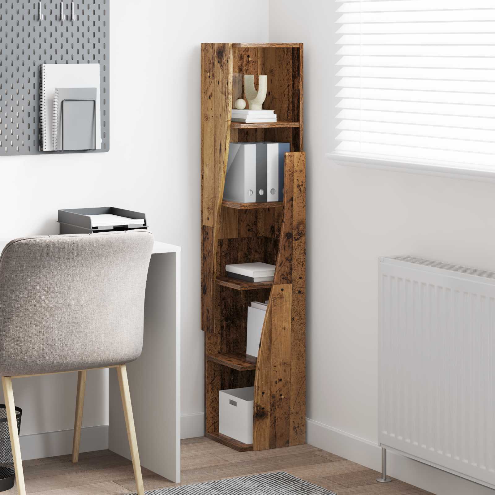vidaXL Szafka narożna 27,5x27x140cm Drewno inżynieryjne Stare drewno