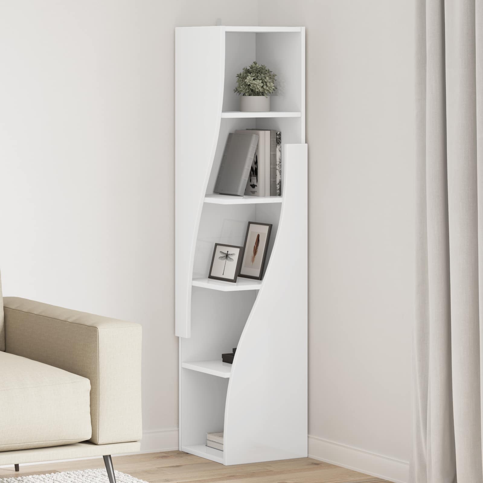 vidaXL Szafka narożna 32x32x140cm Drewno inżynieryjne